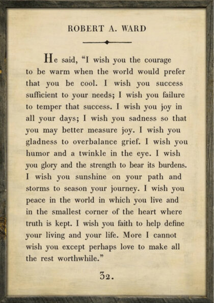 Robert Ward - I wish